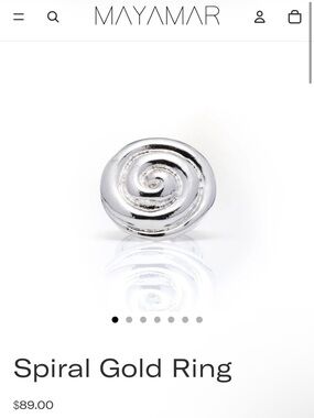 NWT Mayamar Fine Silver Spiral Statement Ring - Size 6